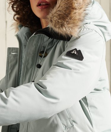 Hooded Faux Fur Down Parka Coat Image 7