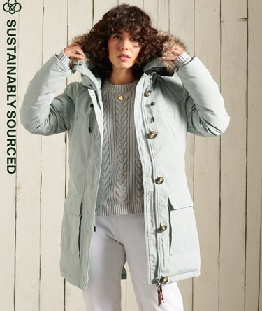 Hooded Faux Fur Down Parka Coat Image 1