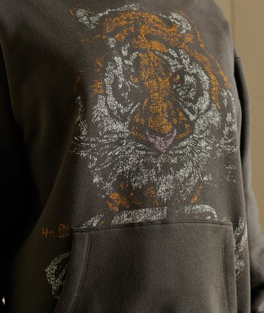 Übergroßes Boho Hoodie mit Grafik Image 3