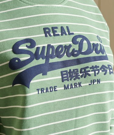 Vintage Logo Source Striped Crew Sweatshirt Image 3