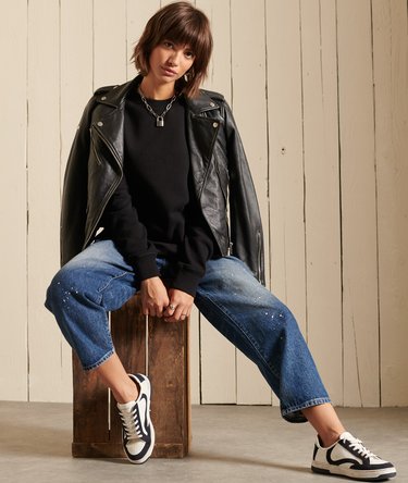 Organic Cotton Vintage Logo Crew Sweatshirt Image 3