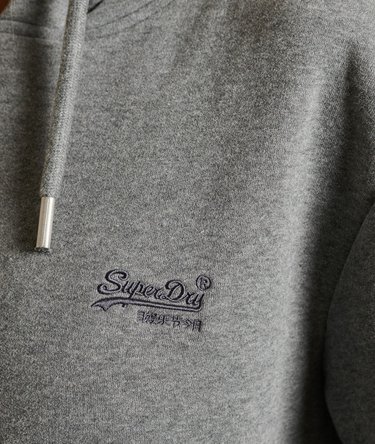 Loose Fit Vintage Logo Embroidered Hoodie Image 2