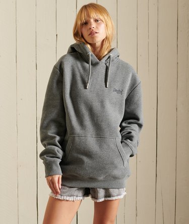Loose Fit Vintage Logo Embroidered Hoodie Image 1