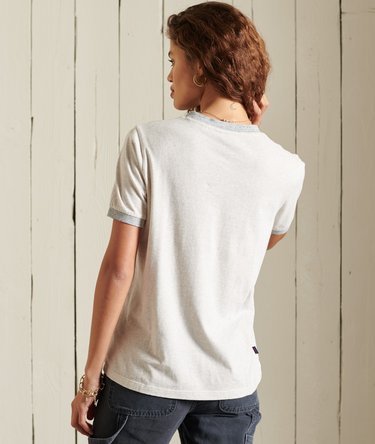 Organic Cotton Vintage Logo Ringer T-Shirt Image 4