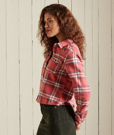 Organic Cotton Heritage Check Cropped Shirt Image 3
