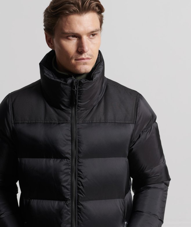 Geographical Norway DANONE MEN - Mannen Warm Jas Waterdicht - Dikke Jas Hooded Outdoor Fur Coat - Winter Wind Jas Met Buitenvoering - Ideale Jas Gift Voor Mannen (ZWART S
