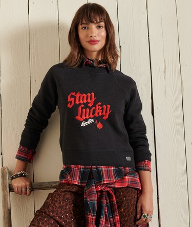 Pullover aus Bio-Baumwolle mit Rundhalsausschnitt und Stickerei Image 3