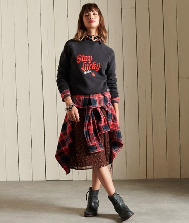 Pullover aus Bio-Baumwolle mit Rundhalsausschnitt und Stickerei Image 2