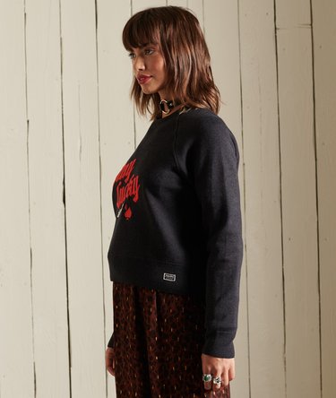 Pullover aus Bio-Baumwolle mit Rundhalsausschnitt und Stickerei Image 4