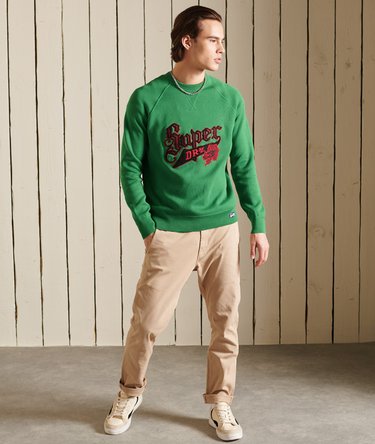 Organic Cotton Varsity Crew Sweatshirt Image 5