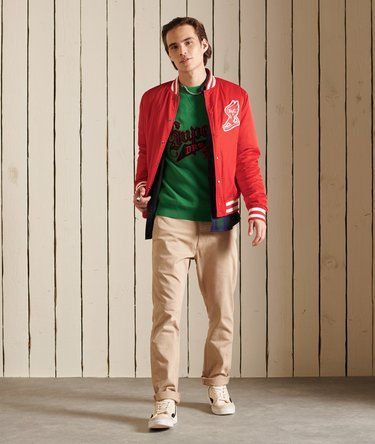 Organic Cotton Varsity Crew Sweatshirt Image 2