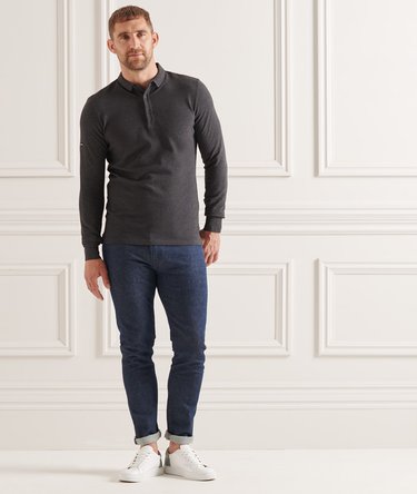 Studios poloshirt i piqu&eacute; i &oslash;kologisk bomuld Image 2