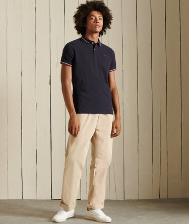 Organic Cotton Short Sleeve Tipped Polo Shirt Image 2