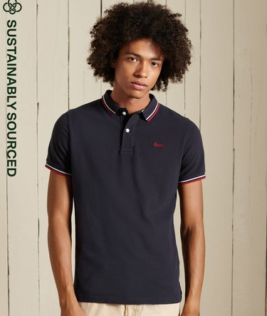 Organic Cotton Short Sleeve Tipped Polo Shirt Image 1