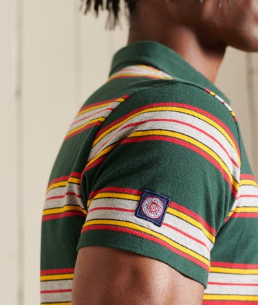 Organic Cotton Academy Stripe Polo Shirt Image 5