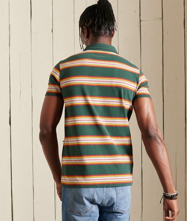 Organic Cotton Academy Stripe Polo Shirt Image 3