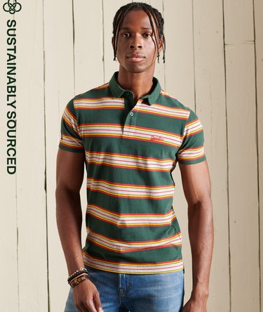 Organic Cotton Academy Stripe Polo Shirt Image 1