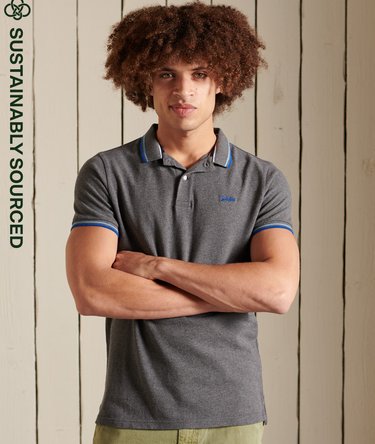 Organic Cotton Short Sleeve Tipped Polo Shirt Image 1