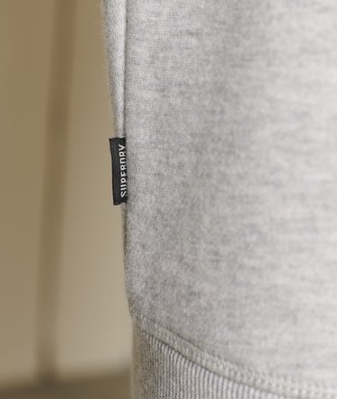 Loose Fit Embroidered Logo  Zip Henley Sweatshirt Image 4