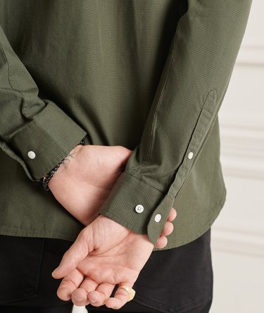 Organic Cotton Micro Check Shirt Image 6