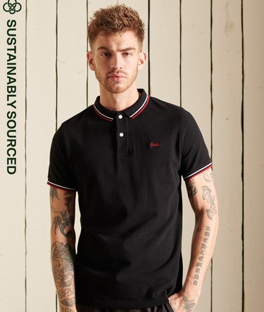 Organic Cotton Short Sleeve Tipped Polo Shirt Image 1