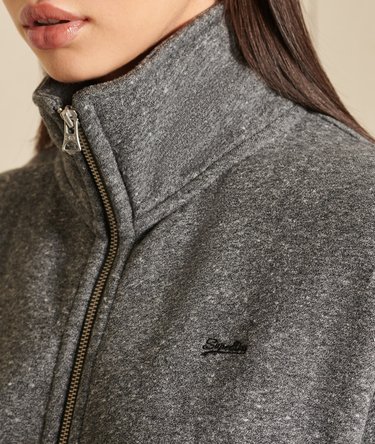 Loose Fit Vintage Logo Embroidered Zip Track Top Image 2