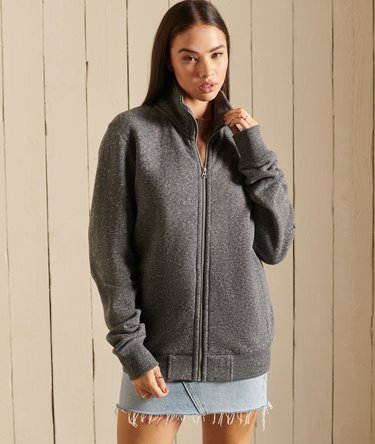 Loose Fit Vintage Logo Embroidered Zip Track Top Image 1