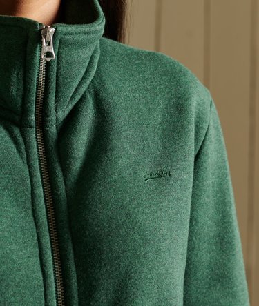 Chaqueta de chándal suelta con cremallera y logotipo bordado Vintage Logo Image 3