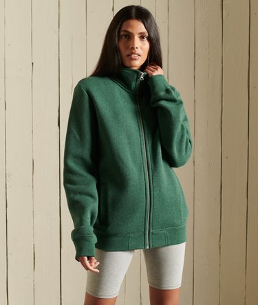 Chaqueta de chándal suelta con cremallera y logotipo bordado Vintage Logo Image 1