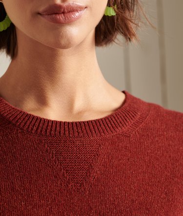 Übergroßer Pullover mit Rundhalsausschnitt aus Lammwolle Image 2