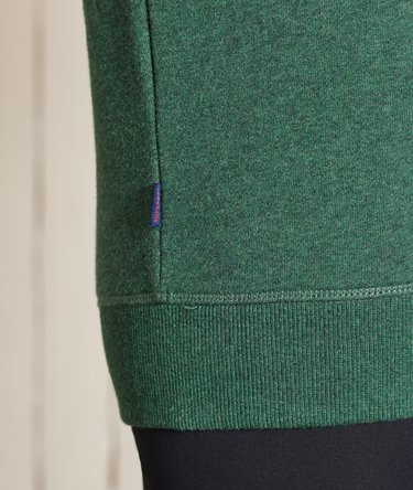 Loose Fit Embroidered Logo  Zip Henley Sweatshirt Image 4