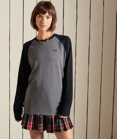 Organic Cotton Loose Fit Vintage Baseball Top Image 1