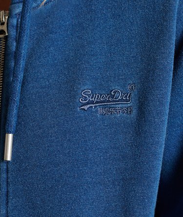 L&oslash;stsiddende Vintage Logo h&aelig;ttetr&oslash;je med lynl&aring;s og broderi Image 2