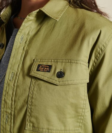 Boyfriend-Hemdjacke aus Twill Image 3