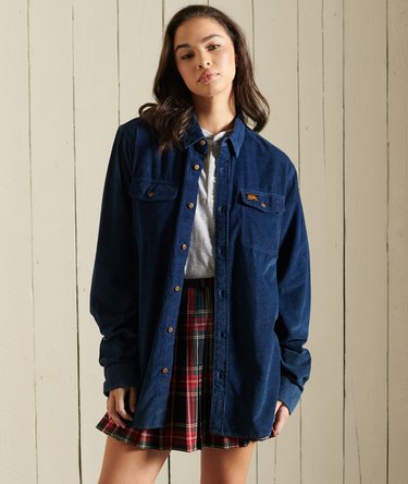 Boyfriend-mallinen Trailsman-vakosamettipaita Image 1