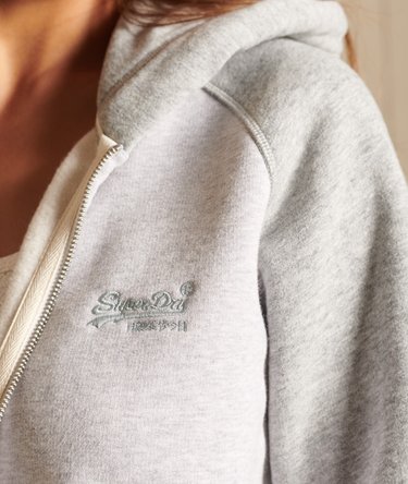 Loose Fit Vintage Logo Baseball Zip Hoodie Image 2