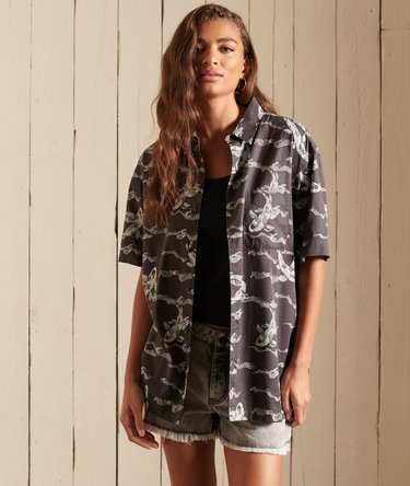 Koszula z nadrukiem oversize Boho Image 1