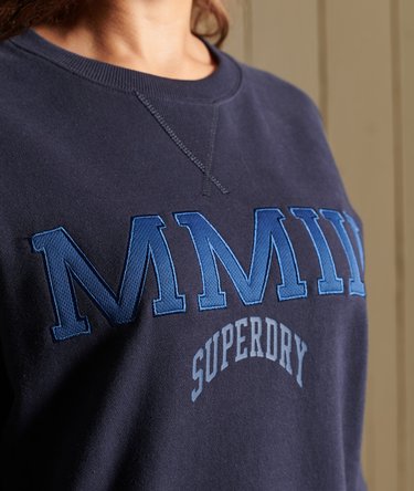 College Arch Oversized Crew Sweatshirt Image 2