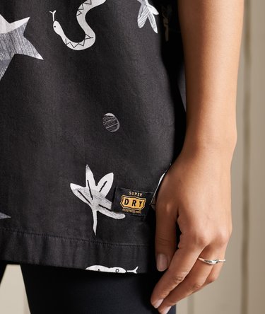 Oversized Boho Print Shirt Image 4