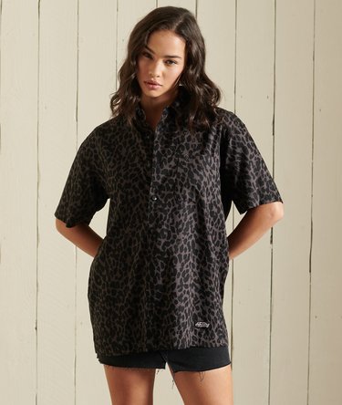 Oversized Boho Print Shirt Image 1