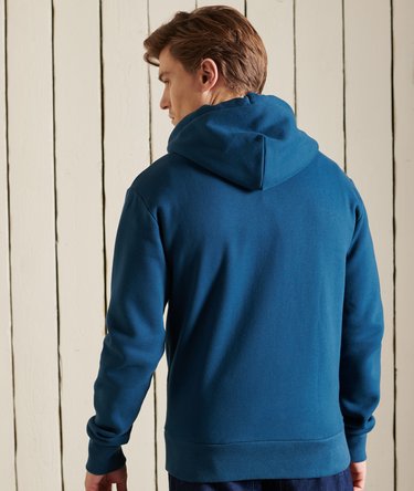 Sweat &agrave; capuche zipp&eacute; ton sur ton Vintage Logo Image 3