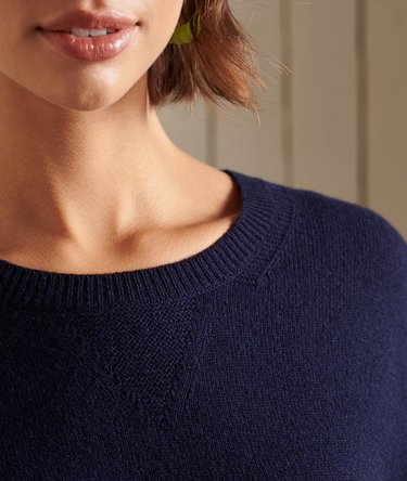 Übergroßer Pullover mit Rundhalsausschnitt aus Lammwolle Image 2