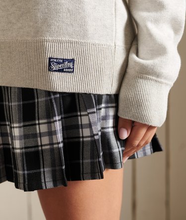 Organic Cotton Oversized Varsity Crew Sweatshirt Image 3