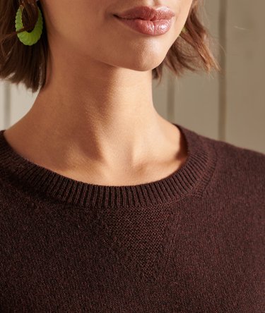 Pull ras-du-cou oversize en laine d'agneau Image 2