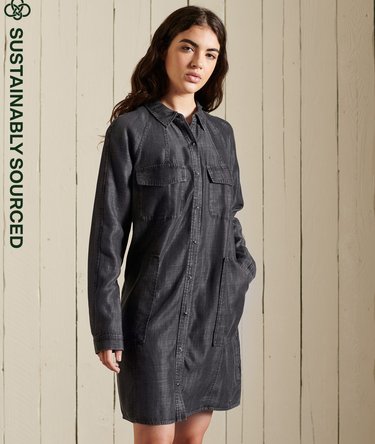 Tencel Oversized Shirt Dress Image 1