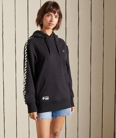 Code Logo Tape Oversized Hoodie Image 1