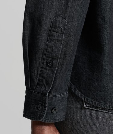 Organic Cotton Chambray Grandad Shirt Image 7