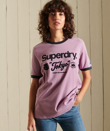 Camiseta ribeteada con logotipo Core American Classics Image 1