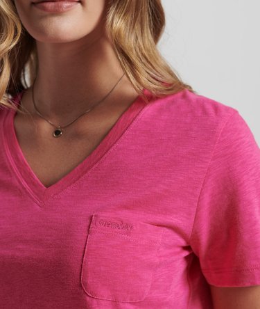 Organic Cotton Pocket V-Neck T-Shirt Image 5