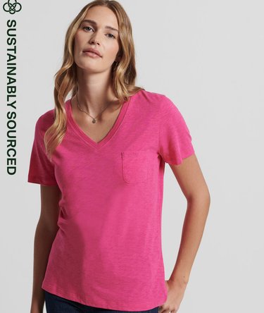 Organic Cotton Pocket V-Neck T-Shirt Image 1